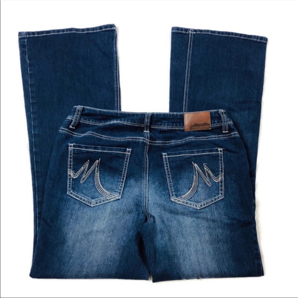 Maurice’s dark wash bootcut jeans.